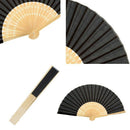 12 Pack Handheld Fan Silk Bamboo Folding Fan Handheld Folding Fan For Churc