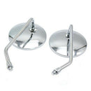 1 Pair Motorcycle Rear View Side Round Mirrors Scooter 10mm Rearview Univers%!