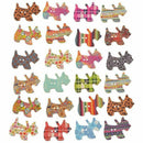 Mixed Random Dog Shaped Wood Wooden Buttons for Sewing Crafting Pack of 100 T2G8