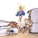 5pcs DIY Elephant Full Drill Special Shaped Diamond Painting Keychain Gifts