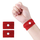 2pcs Morning Sickness Wrist Bands Anti Motion Sickness Wristband (Red)