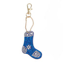 5Pcs DIY Xmas Keychains Diamond Painting Kits Keyring Bag Hanging Craft