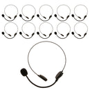 10 Pieces Novelty Black Headset Mic Microphone Toys Men Women Fancy Dress Party
