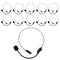 10 Pieces Novelty Black Headset Mic Microphone Toys Men Women Fancy Dress Party