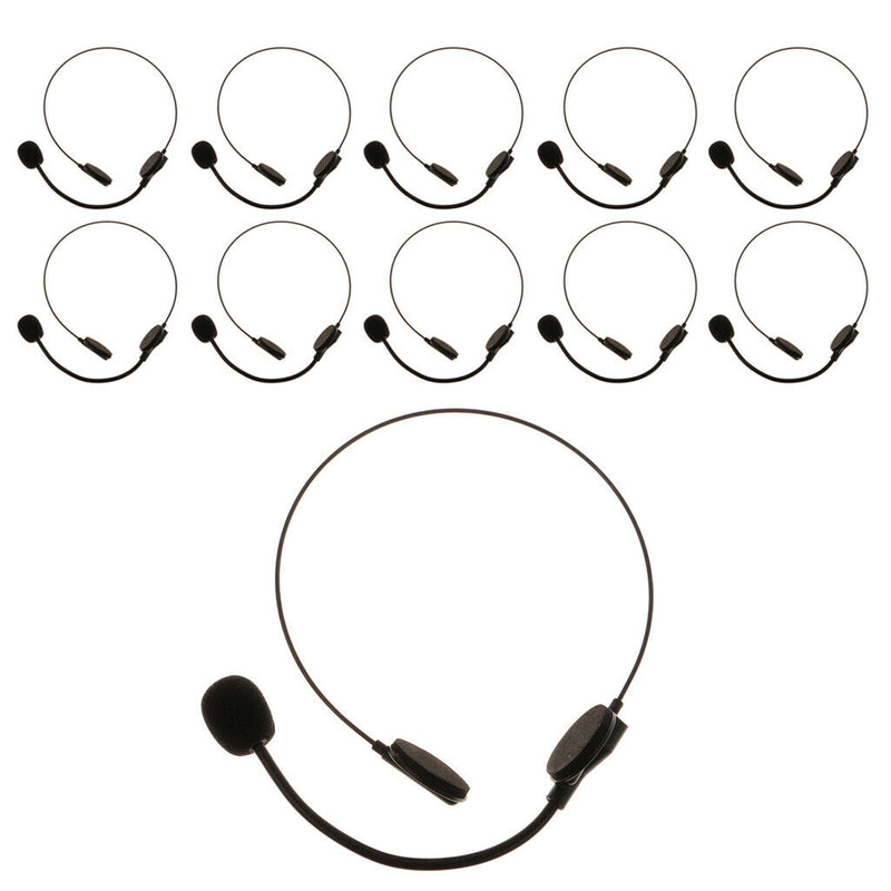 10 Pieces Novelty Black Headset Mic Microphone Toys Men Women Fancy Dress Party
