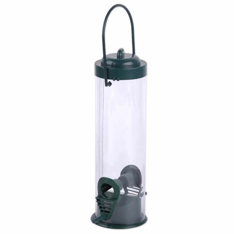 Clear Hanging Wild Bird Seed Feeder Squirrel Perch Garden Outdoor Feeding Cage