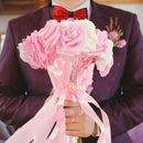 1 bundle(17 heads )Artificial Foam rose bouquet for Wedding Party Decor Lig U6F1