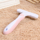 Pet Cat Dog Hair Removal Needle Comb Fur Trimming Open Knot Brush (Blue) A