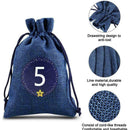 24X Christmas Countdown Calendar Bags Filling DIY Advent Resusable Calendar P8O2