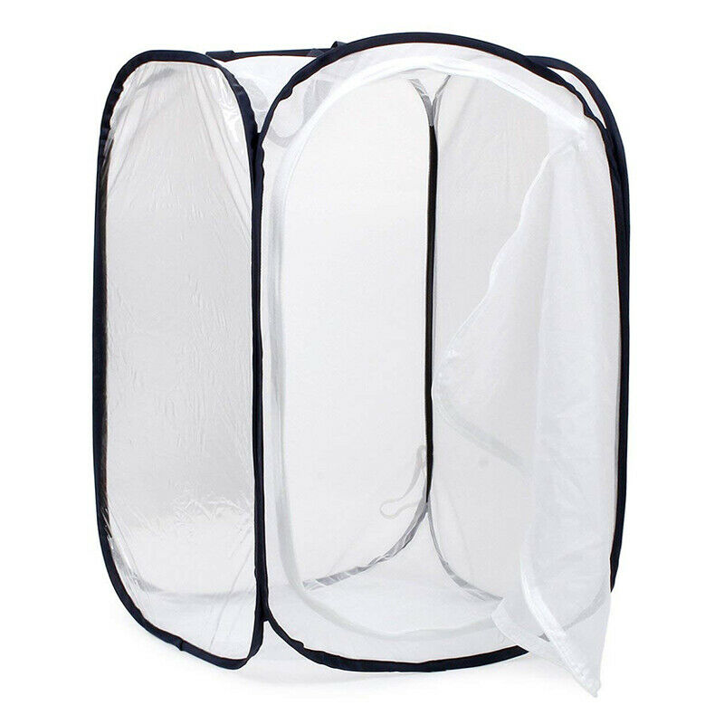 Insect and Butterfly Habitat Cage Terrarium Pop-up 23.6 Inches Tall (White  S5A1