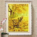 5D DIY Tree Bench Abstract Oil Paint By Numbers Kits Wall Picture Set