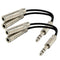 2x 6.35mm Male To 2X 1/4" Female Audio Y Splitter Stereo Speaker