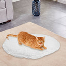 Warm Fleece Pet Sleeping Bag Nest Soft Kennel Cats Dog Bed House (White S) A
