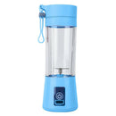 380ml USB Rechargeable Juice Machine Blender Mixer Portable Juicer (Blue) A