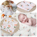 2Pcs Muslin Baby Swaddling Blanket Newborn Infant Cotton Swaddle Towel
