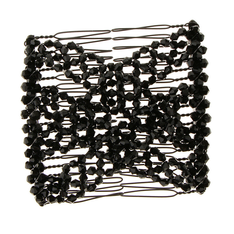 Magic Hair Combs Black Beads Double Hair Clips Stretchy Hair Accessories