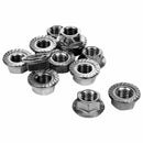 Diameter M10x1.5mm 304 Stainless Steel Serrated Hex Flange Nuts 12pcs G4Y7