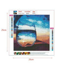 4 Pack Wine Glass DIY 5D Diamond Painting Kits Full Drill Cross Stitch Kits