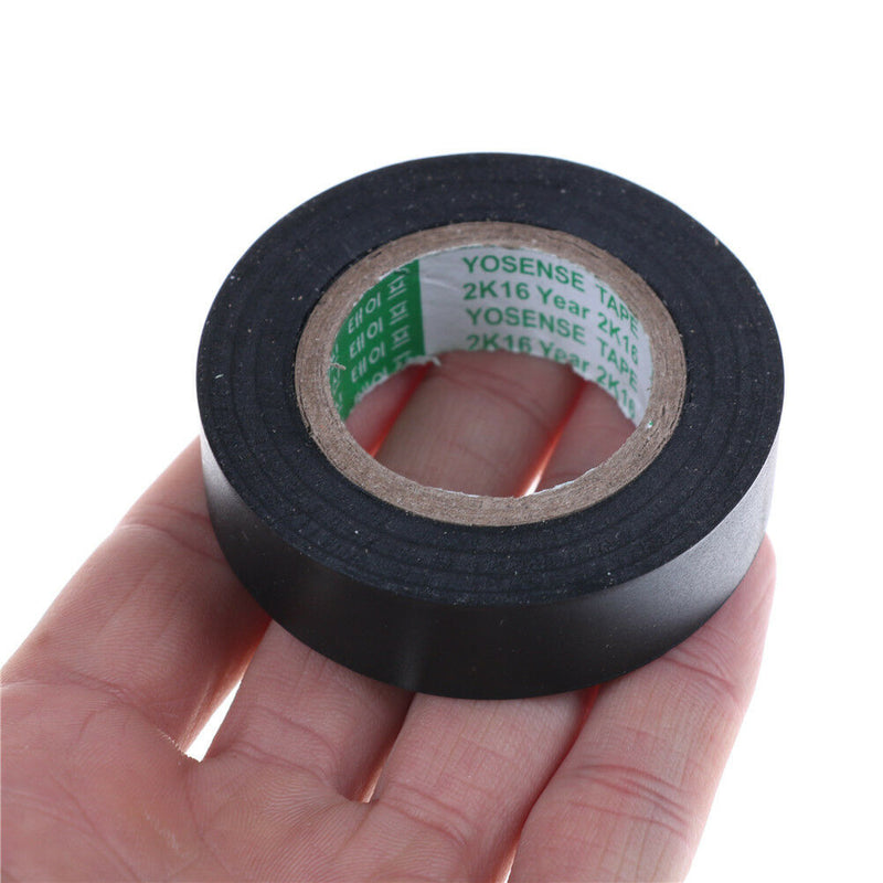 Black PVC Electrical Wire Heat Resistant Vinyl Insulating Tape Roll 16mm*20m Gw