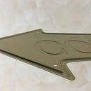 Arrow Painted Cast Iron WAY OUT Exit Metal Pointing Direction Sign Plate 4