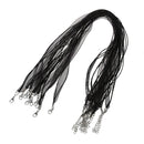 10 Black Organza Wax Ribbon Necklace Cord + Clasp 0.39"