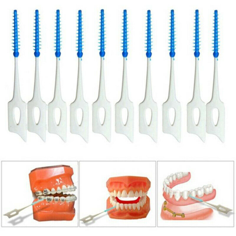40PCS Clean Tooth Floss Head Hygiene Dental Plastic Interdental Brush ToothS Hn