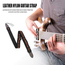 For Acoustic Electric Guitar Leather Nylon Adjustable Strap Guitar Accessories