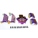 5Pcs Multicolor Stainless Steel Chassis Armored Protection Skid Plate for T