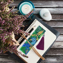 DIY Peafowl Special Shaped Diamond Painting Leather Tassel Bookmark Crafts Gi