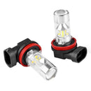 2X LED H11 Fog Light LED High Power 60W White Projector DRL Running Light