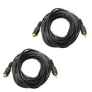 2Pack RCA Extension Cable , RCA (Phono) Audio Extender Adapter Cord Male to