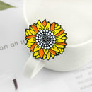 Sunflower Brooches Enamel Badges Jacket Lapel Backpack Decor Jewelry Gift