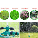 1x Lawn Sprinkler 3 Arms 360 Rotating Water Sprayer for Roof Garden Irri MVM