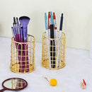 Golden Wrought Iron Pen Holder Office Student Pen Holder Simple Round Stora