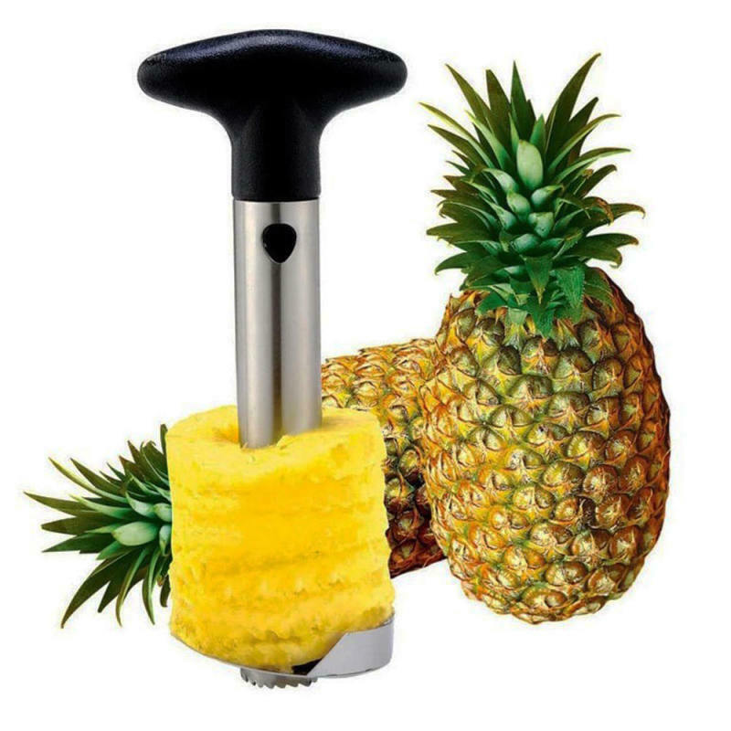 4pcs Stainless Steel Pineapple Fruit Corer Slicer Cutter Peeler Kitchen To DOM