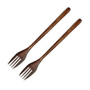 Wooden Forks, 5 Pieces Eco-friendly Japanese Wood Salad Dinner Fork TablewarN2C3