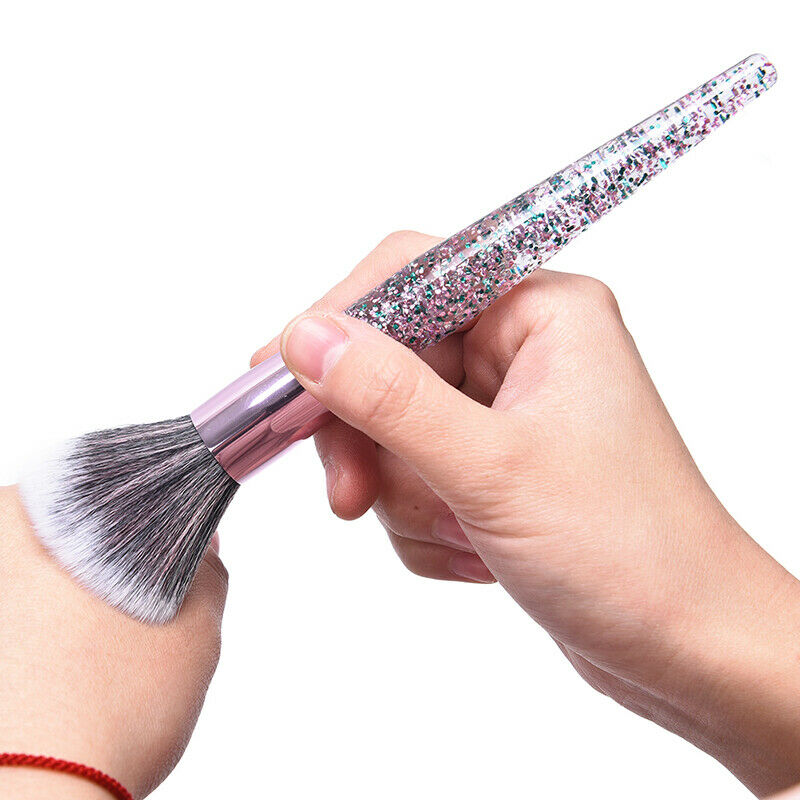 10Pcs Crystal Makeup Brushes Set Women Face Eye Shadow Foundation Blush Br BX