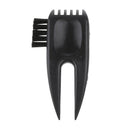 Golf Divot Tool Club Groove Cleaner Brush Black