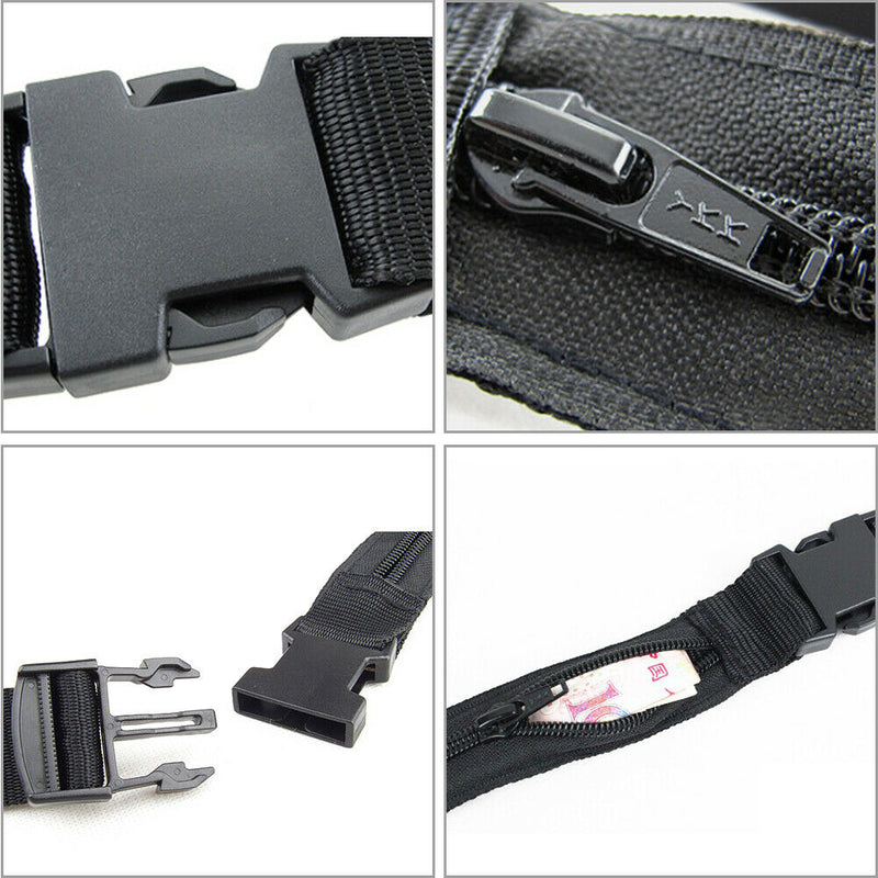 Outdoor Molle Sports Belt Combat Zipper Hidden Money Waistband with Buckle
