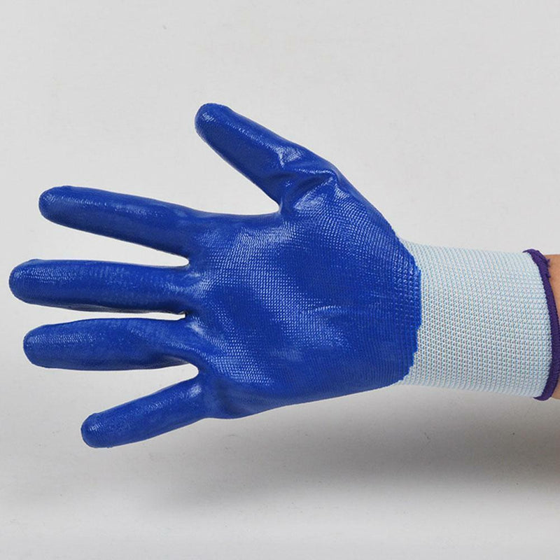 1 Pair Safety Coating Working Gloves Nylon Safety Factory Labour Garden-Rep L5A7