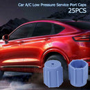25pcs Car A/C Low Pressure Service Port Caps Low Side Charging Port Caps