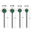 4 Pcs 6Mm Long Handle Ball Milling Cutter Round Bottom Lace Tool Round Head