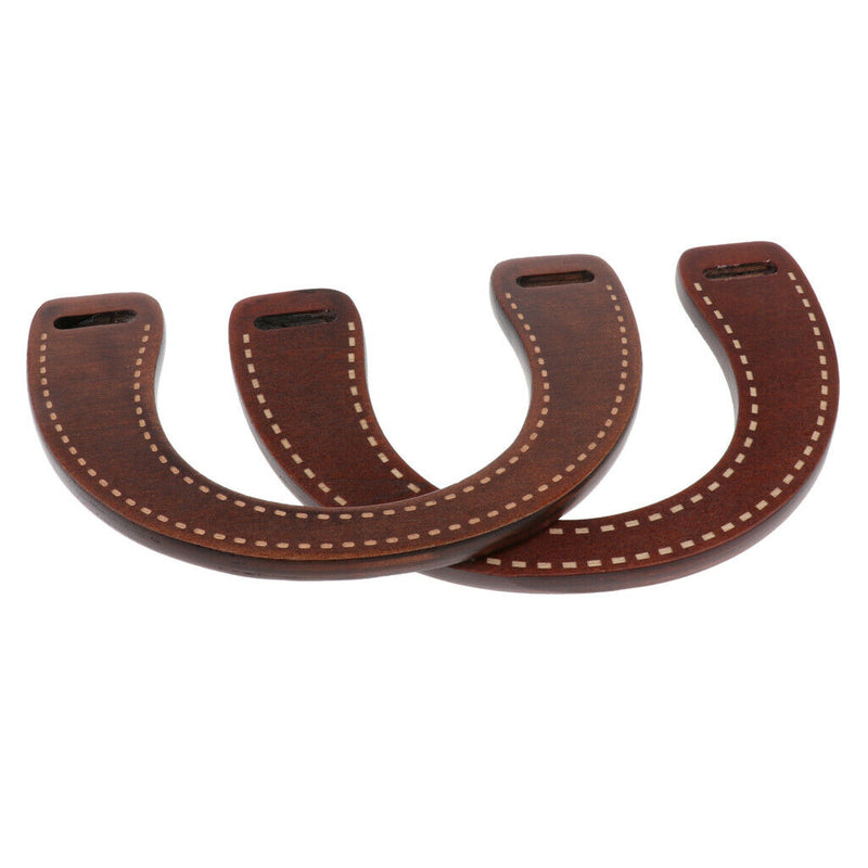 1 Pair Wooden U-shaped Handles Replacement for Handmade Bag Handbags Purse