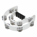 Double Row Jingles Half Moon Musical Tambourine Percussion Drum White Party