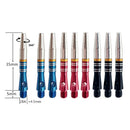 Aluminum Alloy 360 Degree Rotating Medium Dart Shaft Stem Accessories Black