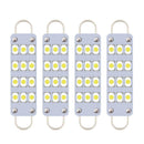 4pcs Car Festoon LED Bulbs 44mm 12SMD 3528 Interior Dome Lamp White Light