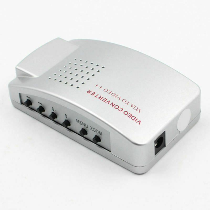 High Resolution TV to PC Composite RCA/S-Video to VGA Video Converter Box