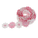 2 Yards 2.5cm Beautiful Daisy Flower Lace Trim Ribbon DIY for Sewing Crafts