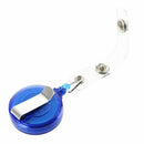 Retractable Ski Pass ID Card Badge Holder Key Chain Reels With Clip Dark Bl