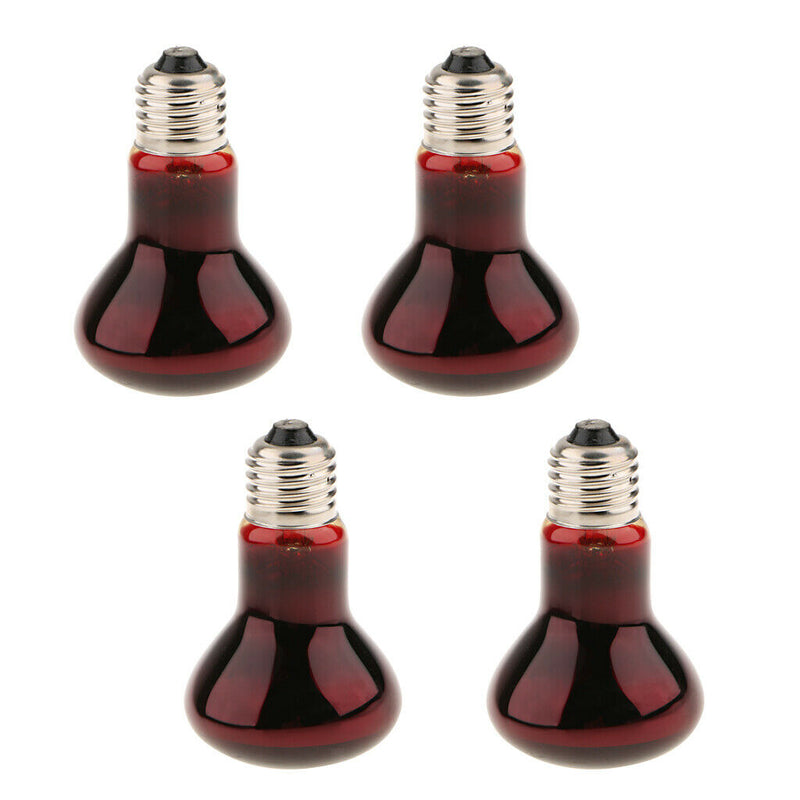 4x Reptile Terrarium UVA Heat Lamp Night-time Viewing Lighting 50W E27 Base